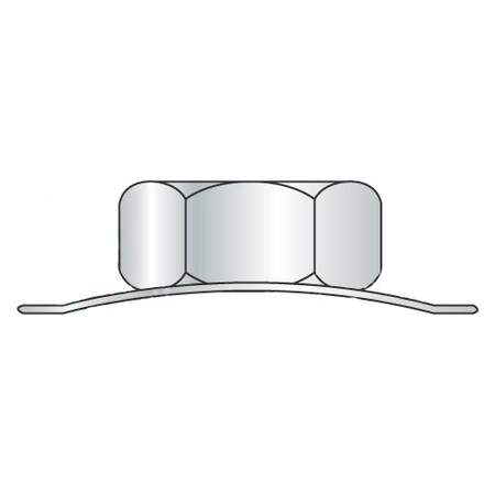 Newport Fasteners External Tooth Lock Washer Lock Nut, 5/16"-18, Steel, Zinc Plated, 0.258 in Ht, 2000 PK 535513